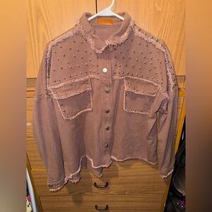 UMGEE studded jean shacket